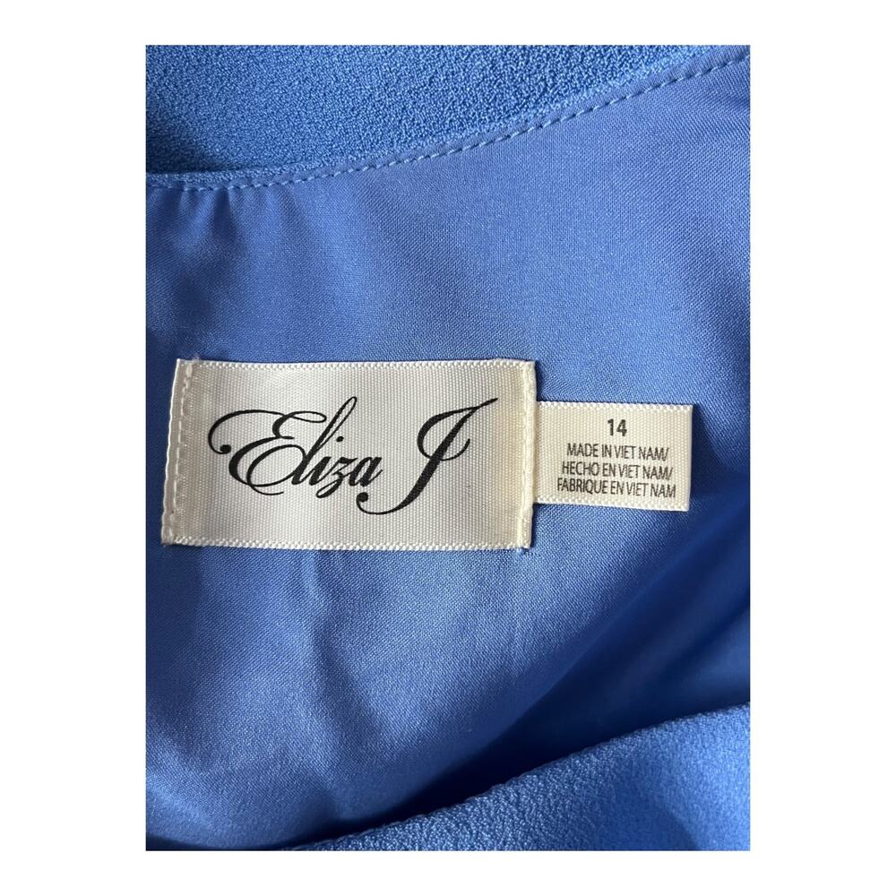 Eliza J Dress tie belt A-line blue size 14 - Picture 5 of 8